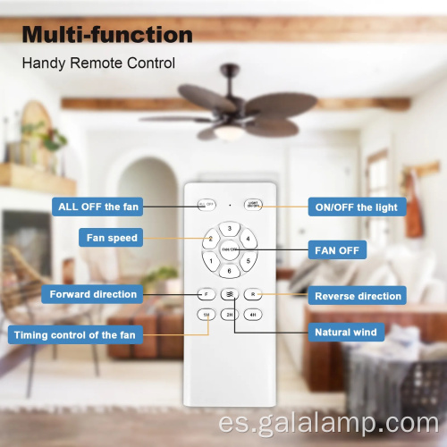 Ventilador de techo de la isla tropical con luces al aire libre